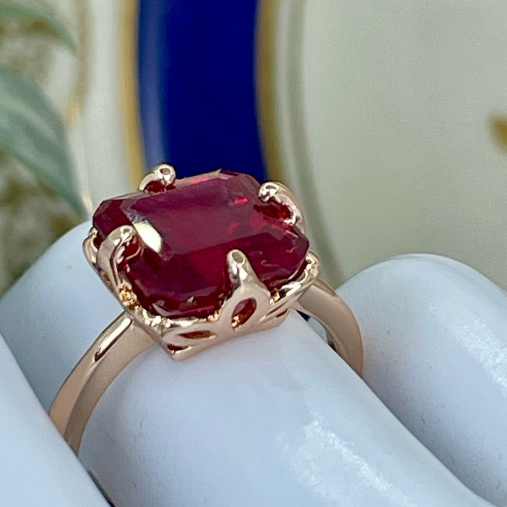 6ct Pigeon Ruby 14k Rolled Rose Gold Electroplated multiple sizes - Picture 5 of 16